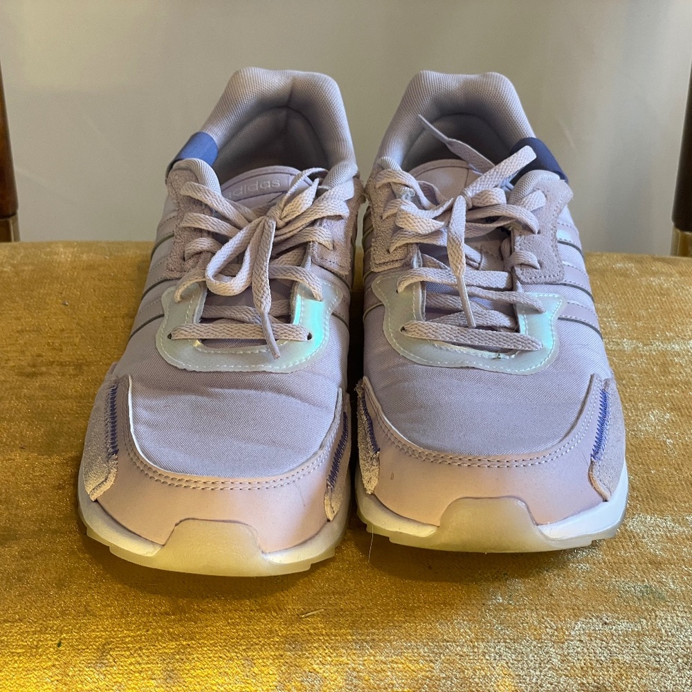 Lavender Adidas running shoes